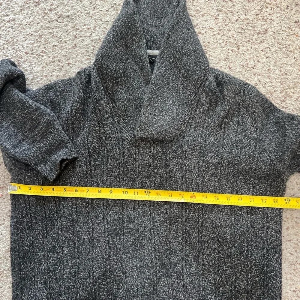 Banana Republic Men Size XL gray shawl‎ Neck Lambs Wool Casual work preppy smart